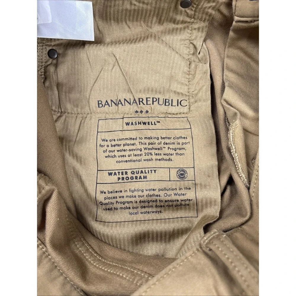 Banana Republic Travel Jean Pants Mens Size 32 x‎ 30 Athletic Fit Stretch Tan